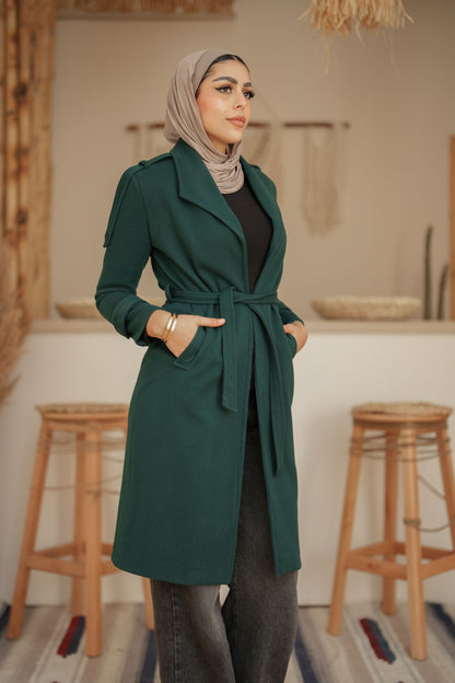 Woolen Coat  - Green