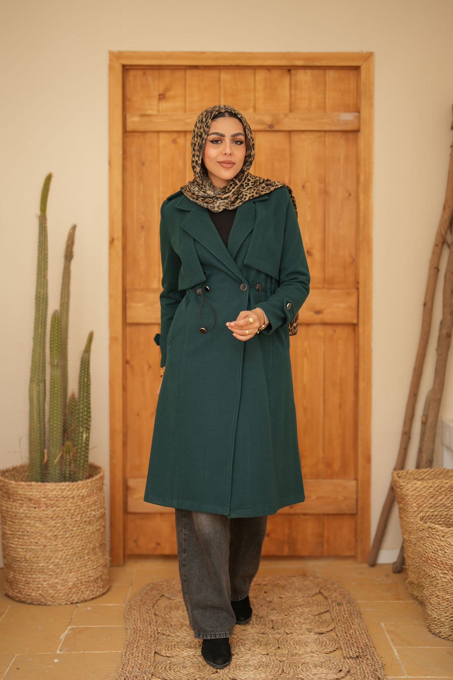 Wooline Coat  -  Green