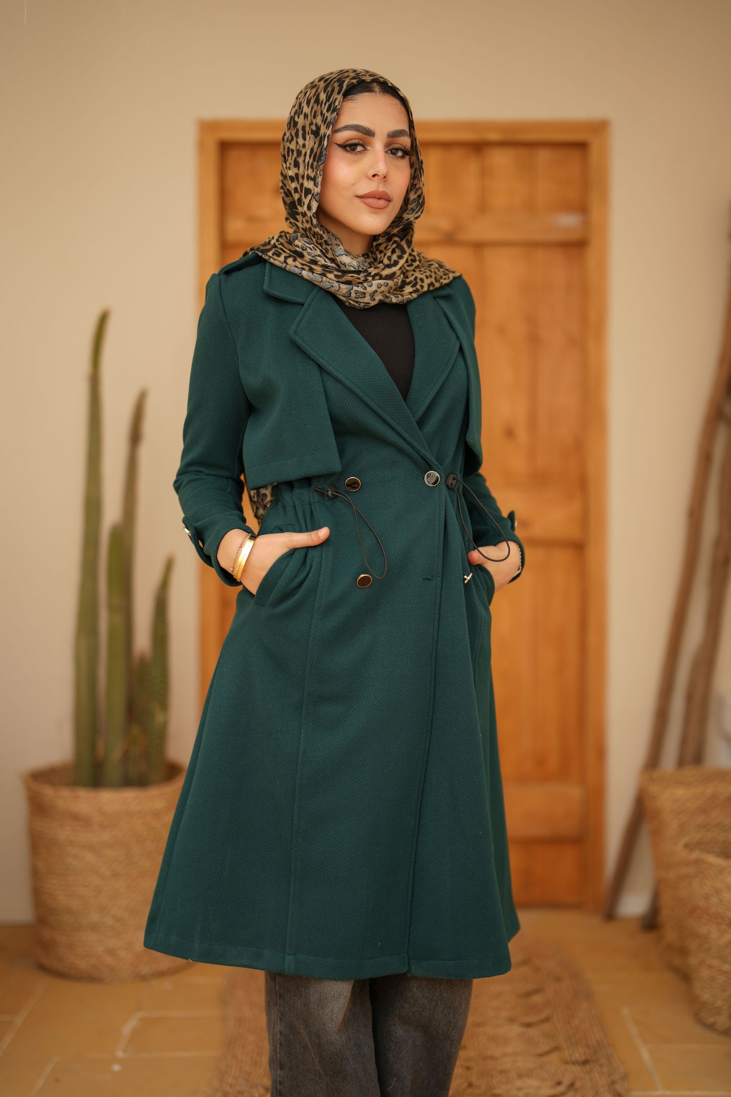 Wooline Coat  -  Green