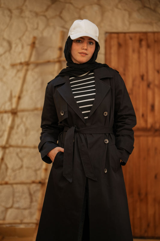 Wooline Coat  -  Black