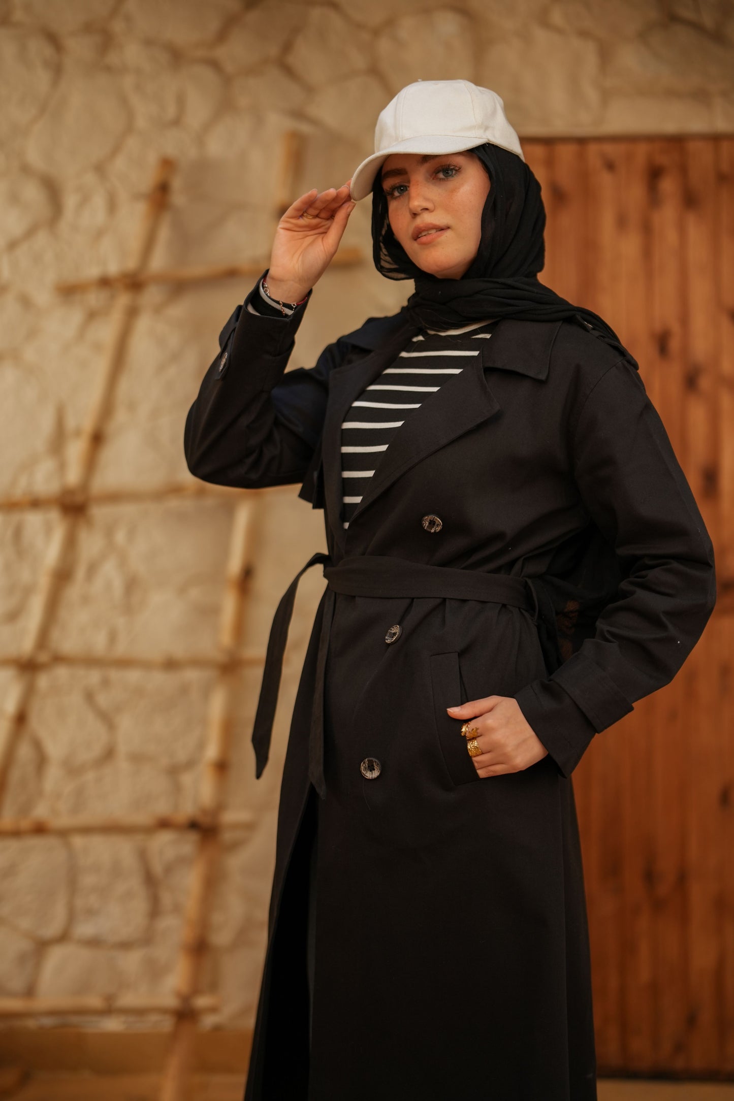 Wooline Coat  -  Black